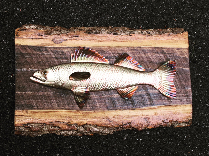 walleye fishing copper art 