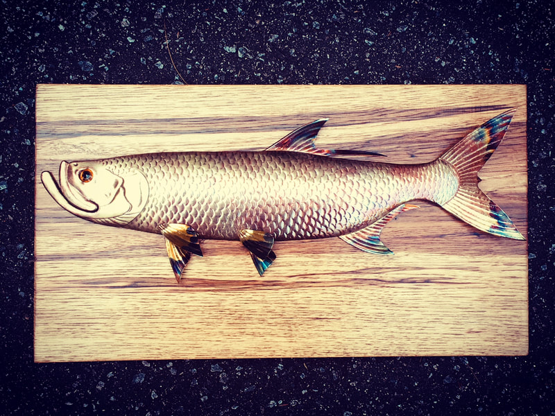 copper art fish tarpon