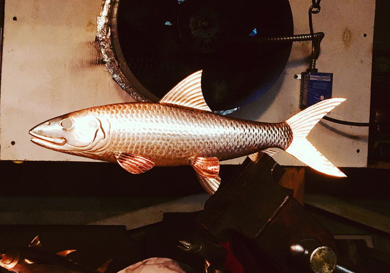 copper fish art bonefish