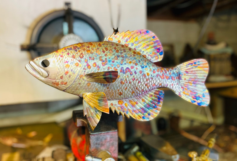 copper fish art Crapie
