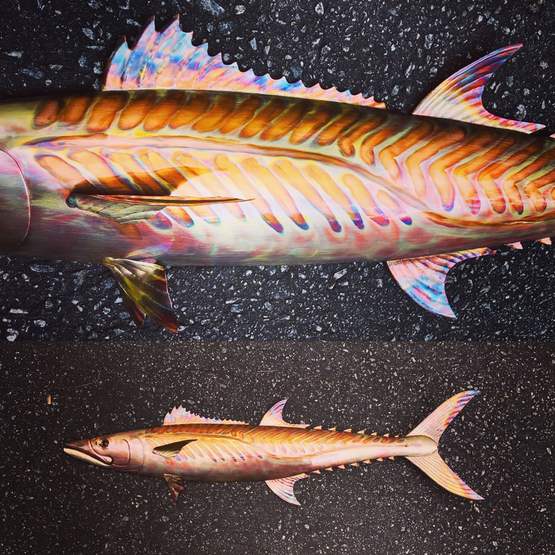 King Mackerel art copper fish