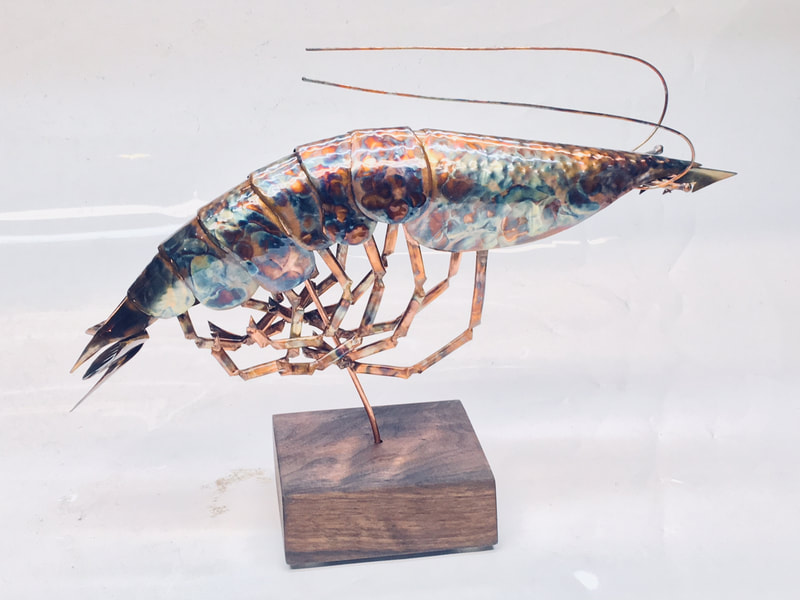 copper art shrimp 
