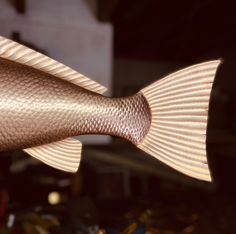 redfish copper fish art
