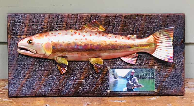 copper art rainbow trout fishing