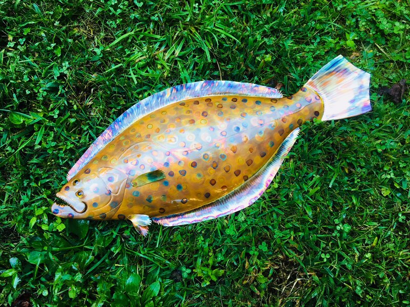 copper art fishing flounder