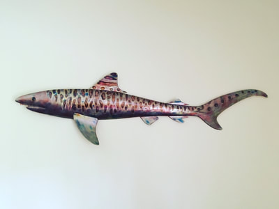  shark art copper Copper Fish Art